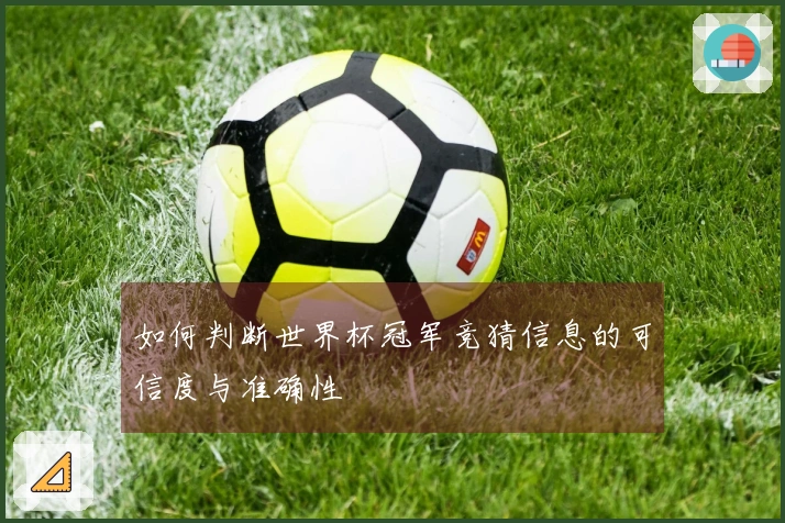 如何判断世界杯冠军竞猜信息的可信度与准确性